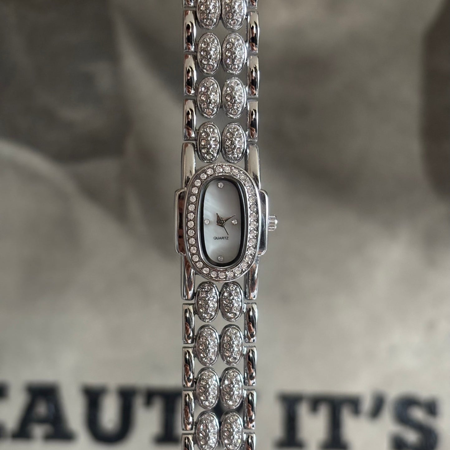 Sparky Silver - Crystal-Embellished Women’s Bracelet Watch