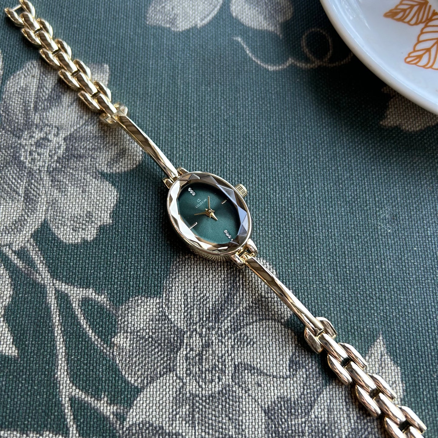 Oly - Gold Green Oval Watch