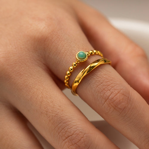 Aqua Stack Ring Set