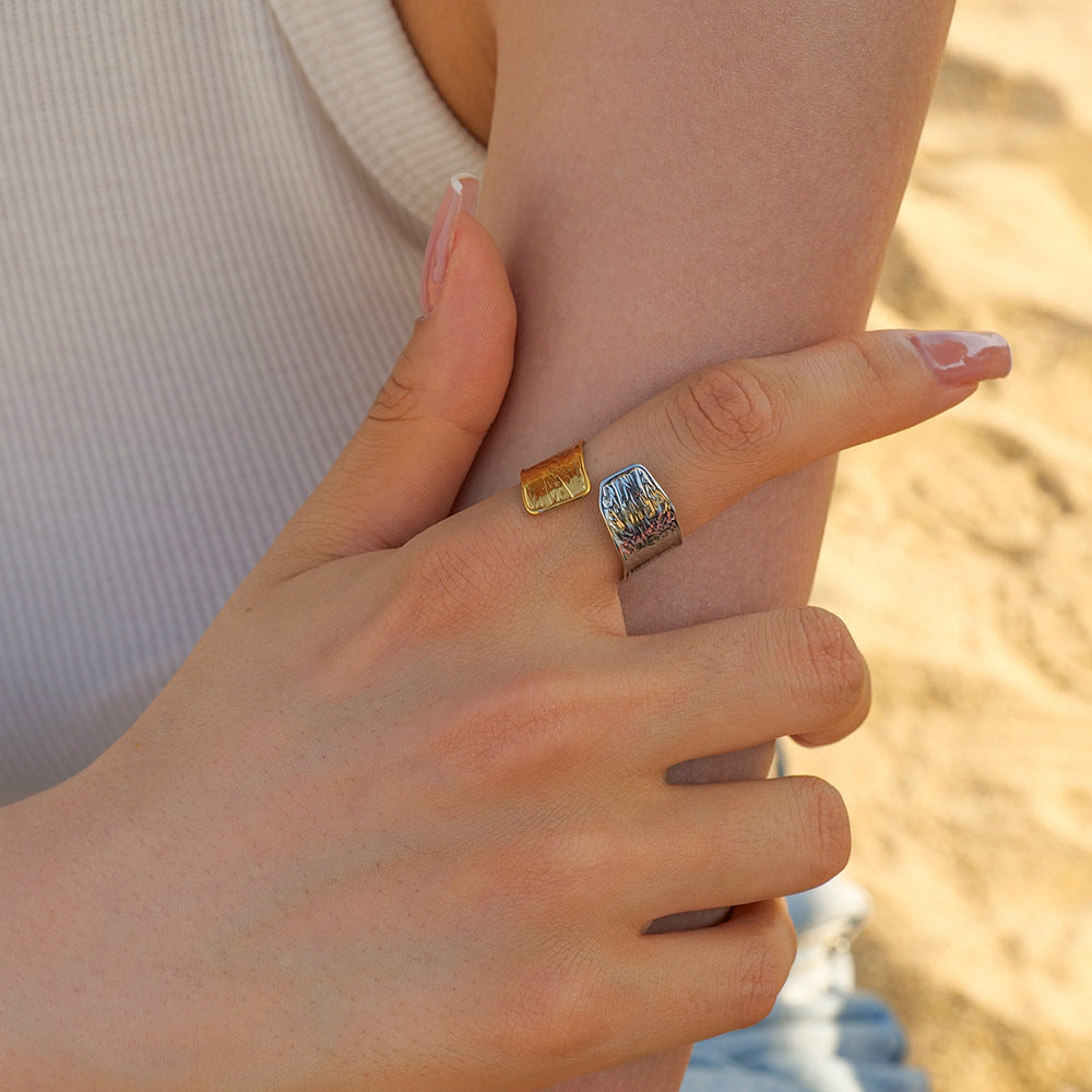 Two-Tone Cuff Ring