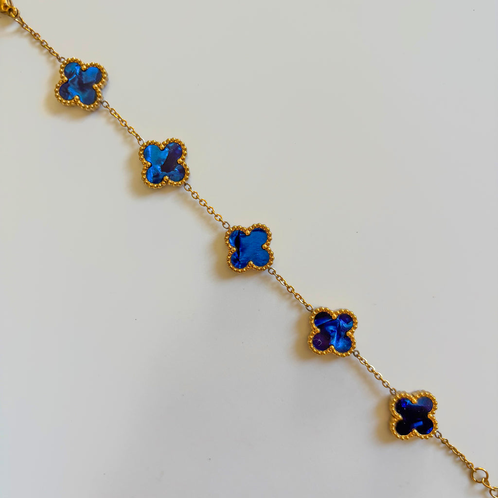 Natty Blue Clover Bracelet | Bracciale Trifoglio Blu