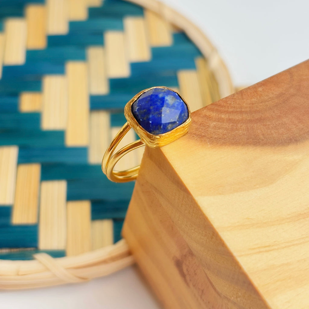 Handcrafted Adjustable Lapis Lazuli Ring