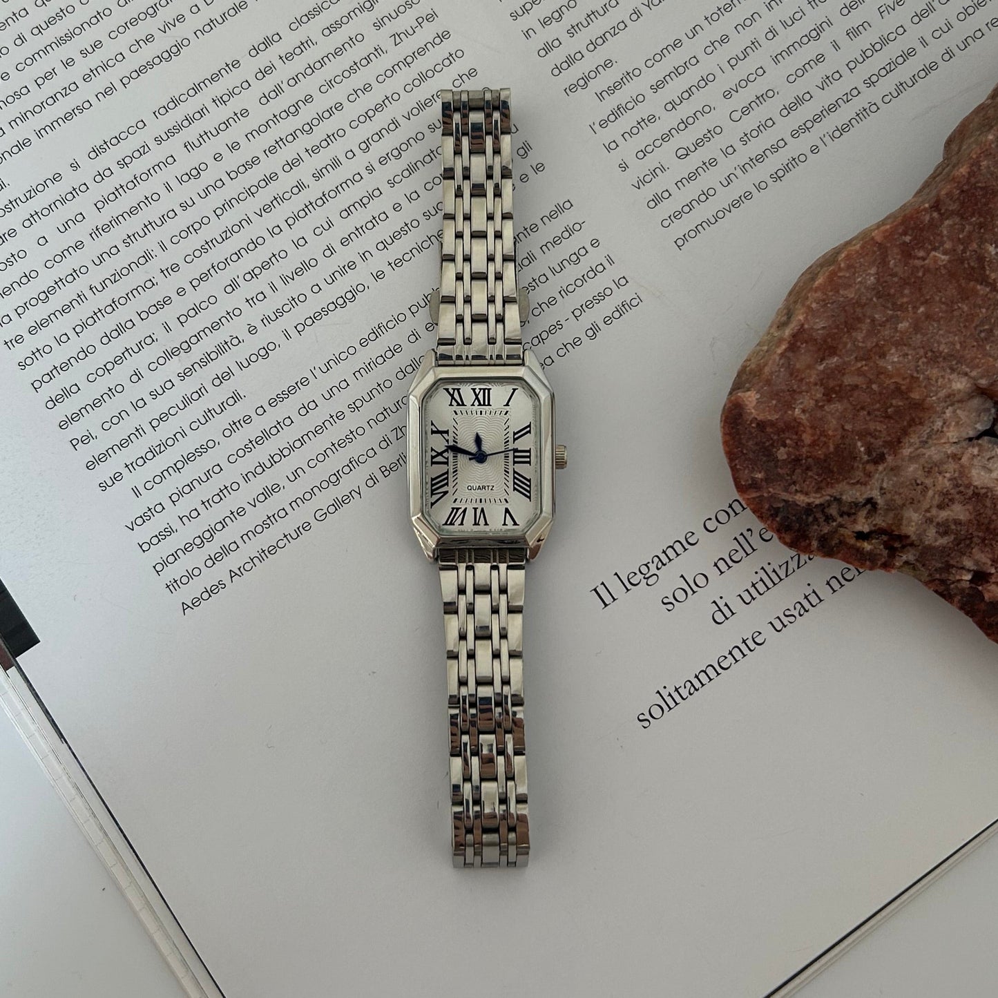 Silver Octagon Vintage Watch