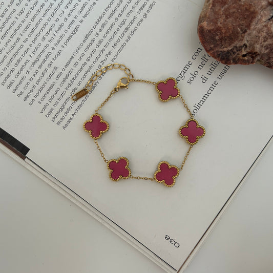 Pink Clover Bracelet | Bracciale Trifoglio Rosa