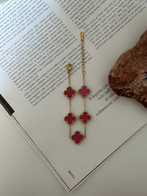 Pink Clover Bracelet | Bracciale Trifoglio Rosa