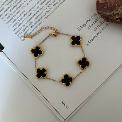 Black Clover Bracelet | Bracciale Trifoglio Nero