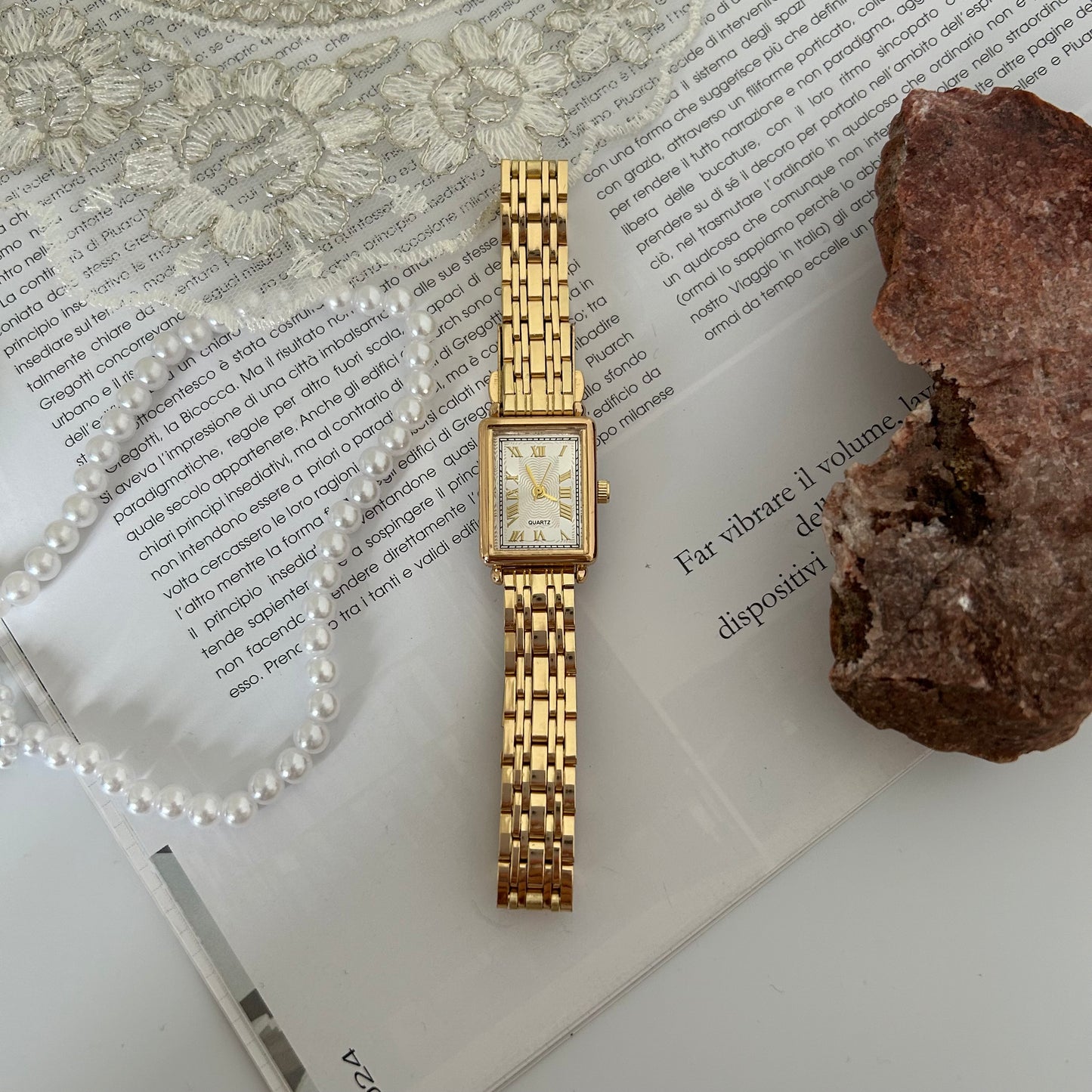 Roman Numeral Gold Watch