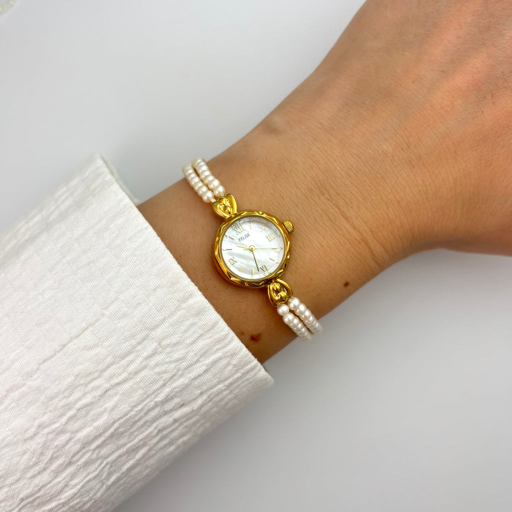 PERLE GOLD - Pearl Bracelet Watch