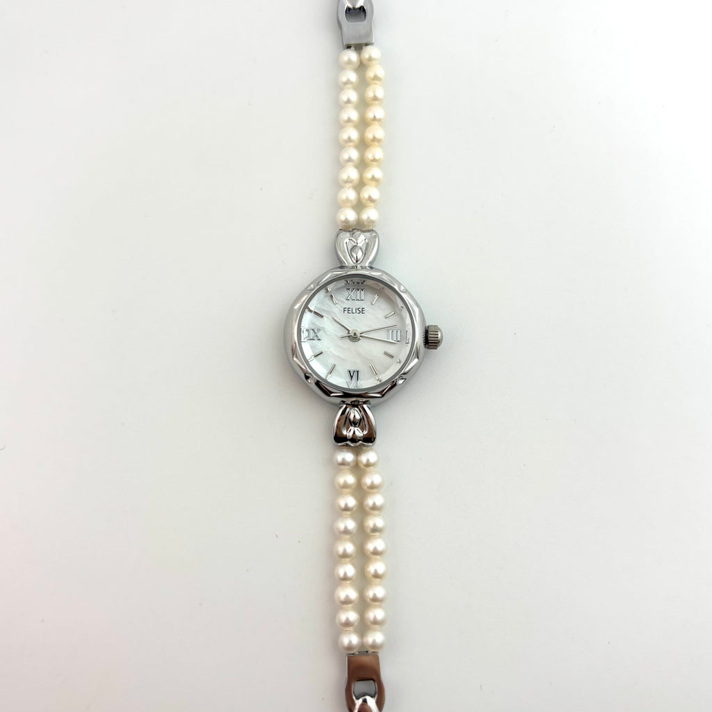 PERLE SILVER - Pearl Bracelet Watch