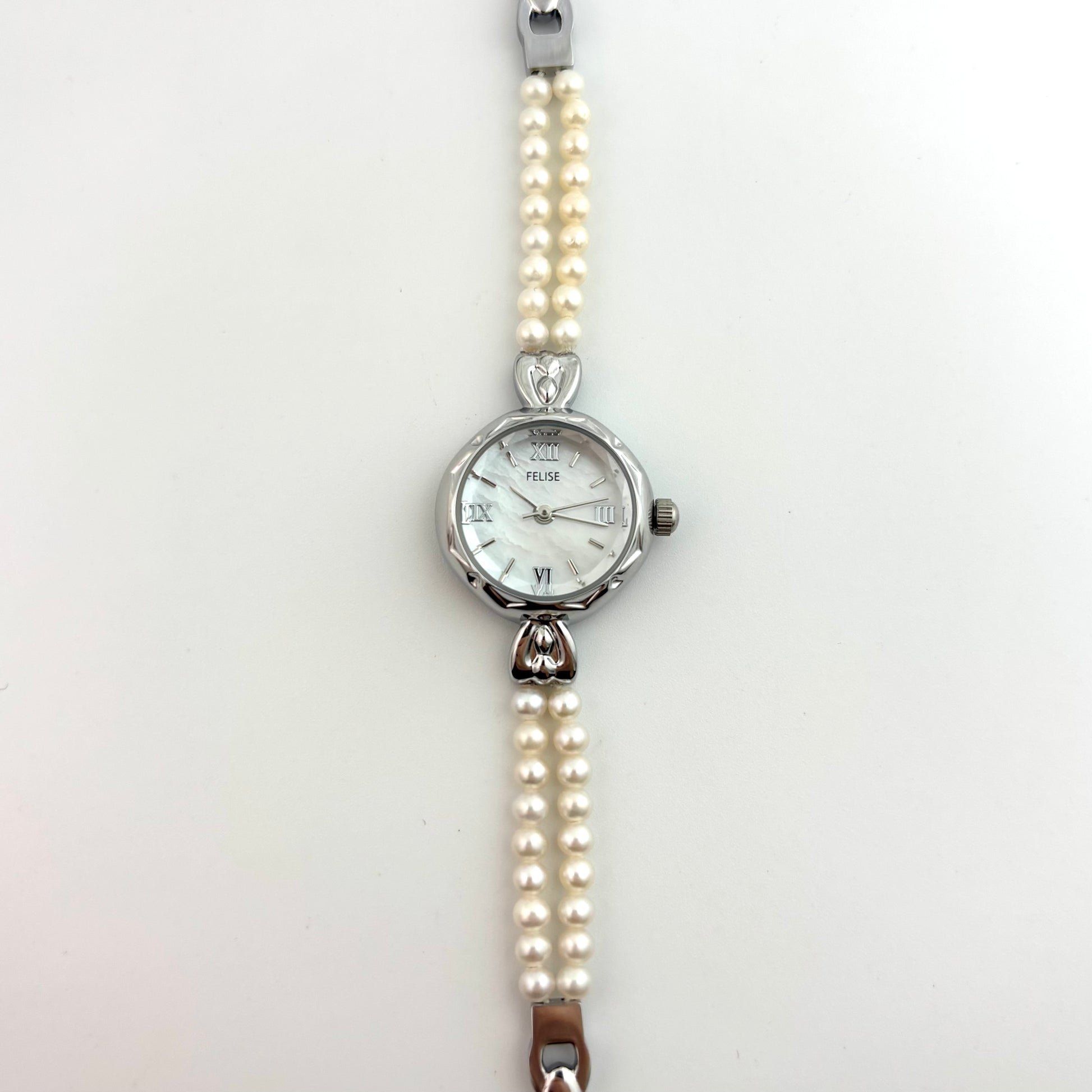 PERLE SILVER - Pearl Bracelet Watch