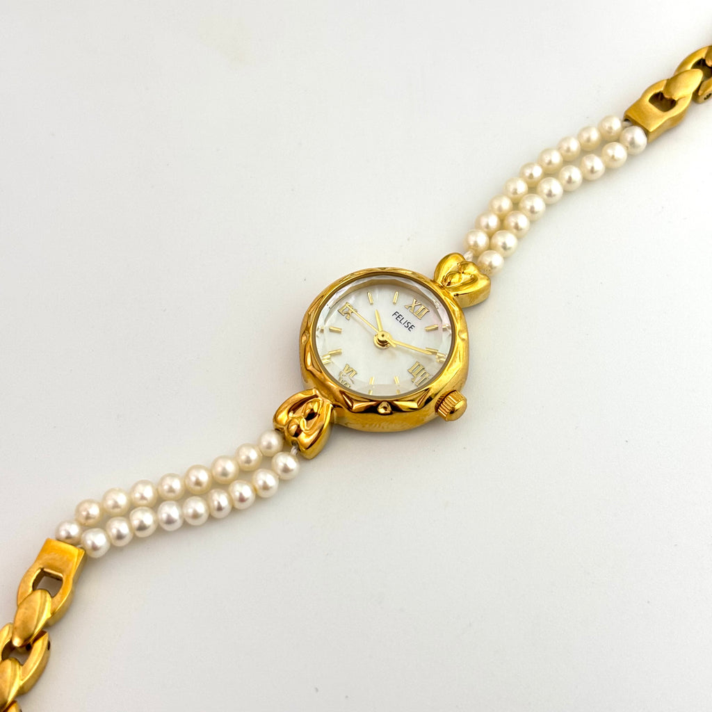 PERLE GOLD - Pearl Bracelet Watch