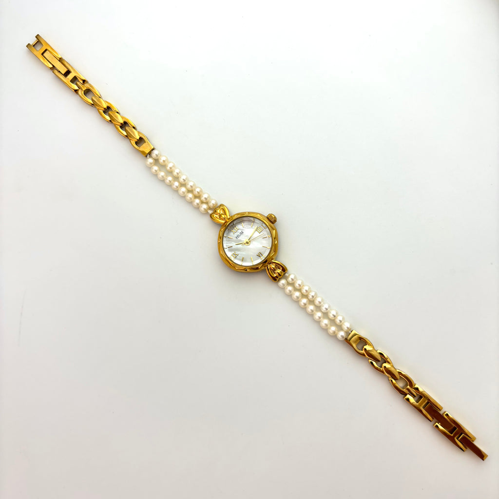 PERLE GOLD - Pearl Bracelet Watch