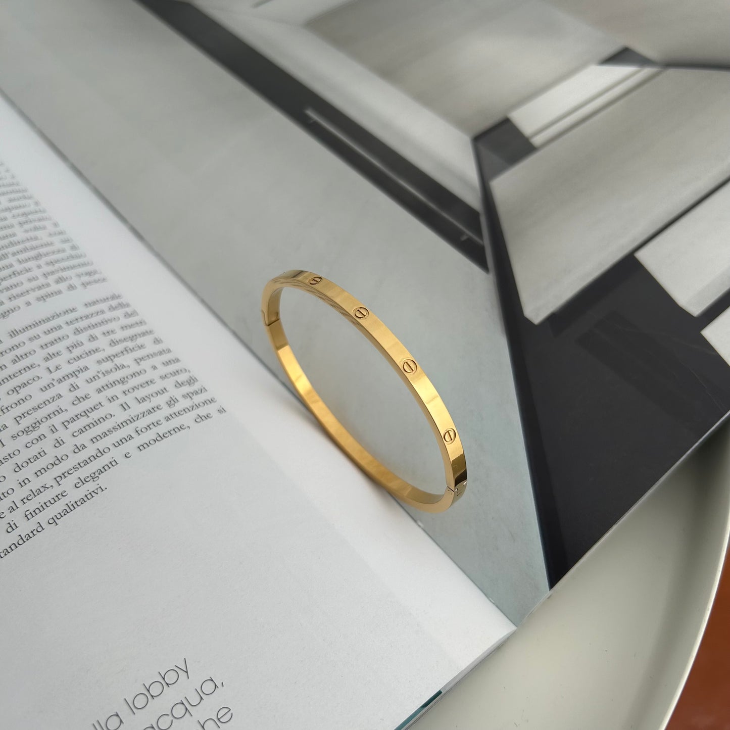 AMR - Gold Bangle Bracelet