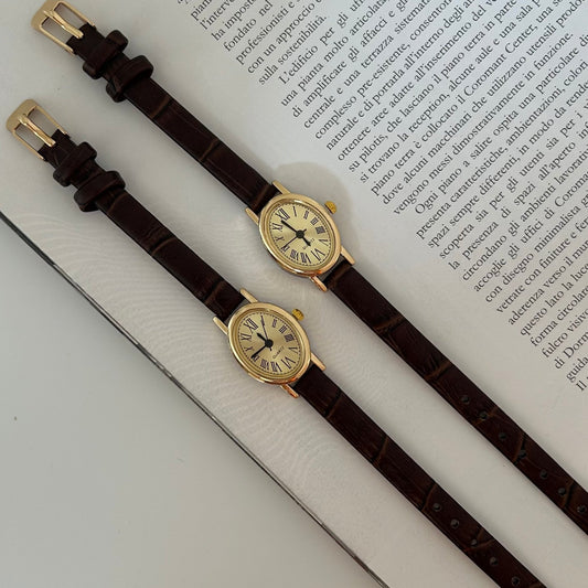 Bonnie - Brown Leather Gold Watch | Orologio