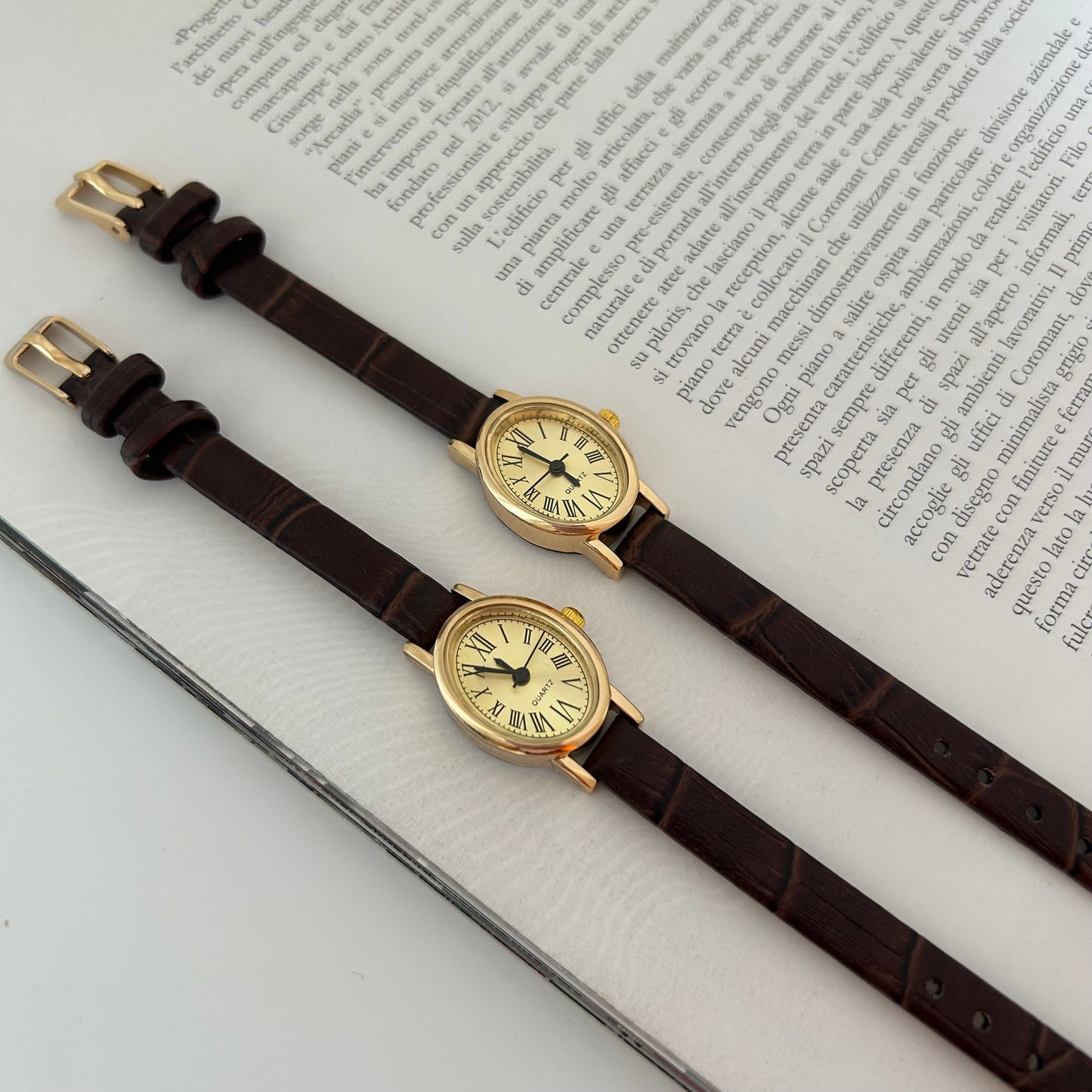 Bonnie - Brown Leather Gold Watch | Orologio