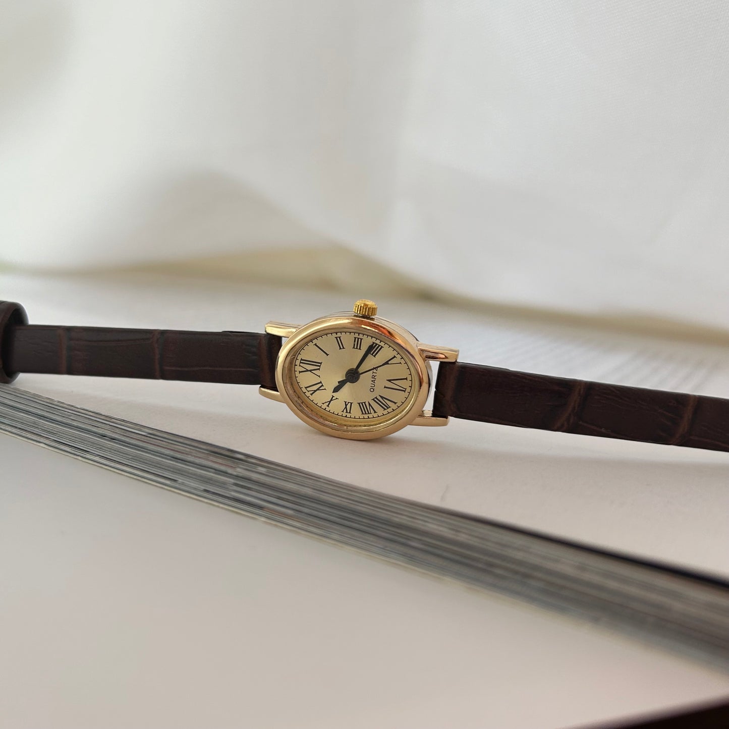 Bonnie - Brown Leather Gold Watch | Orologio