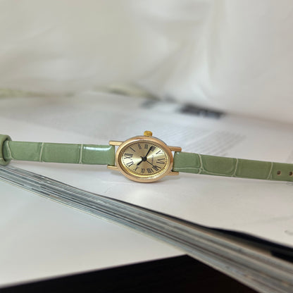 Bonnie - Green Leather Gold Watch | Orologio