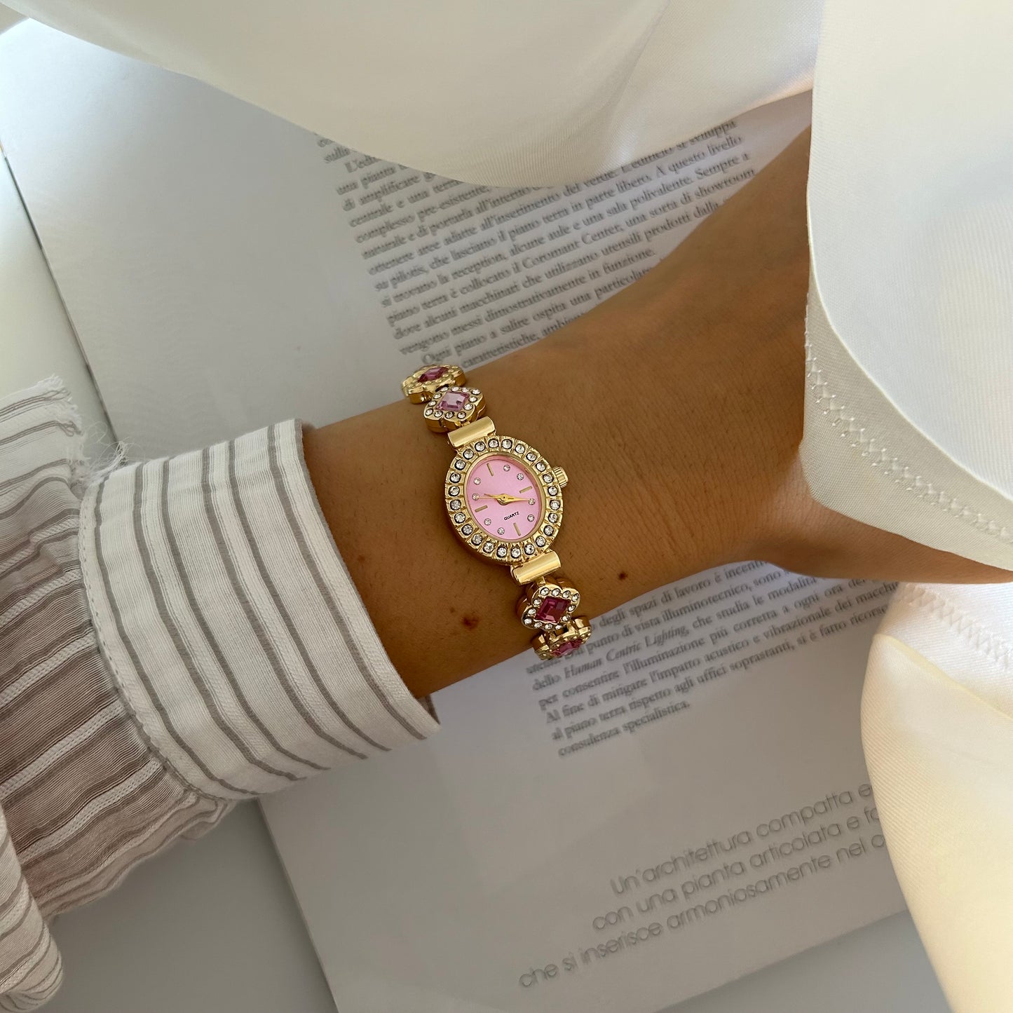 Helen - Gold/ Pink Watch | Orologio