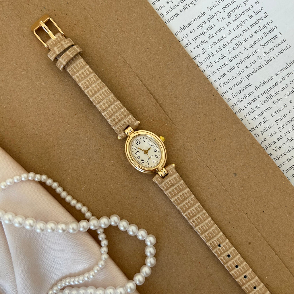 Jany - Beige Leather Watch