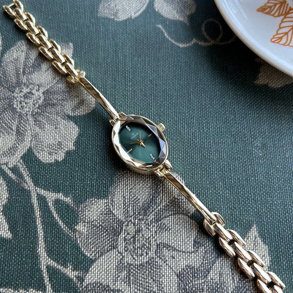 Oly - Gold Green Oval Watch
