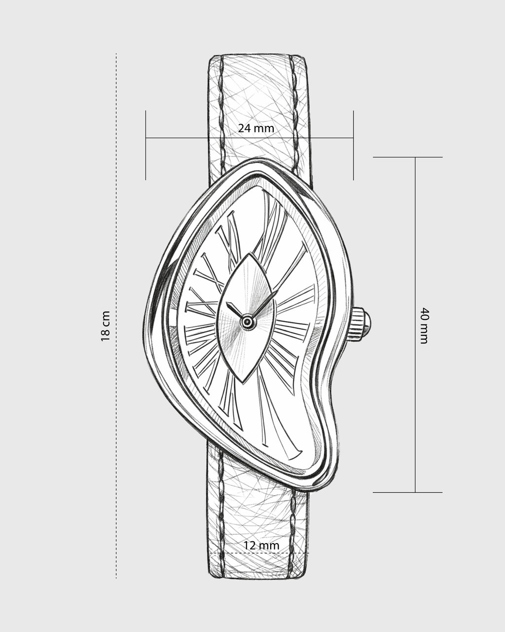 MELTING SILVER WATCH