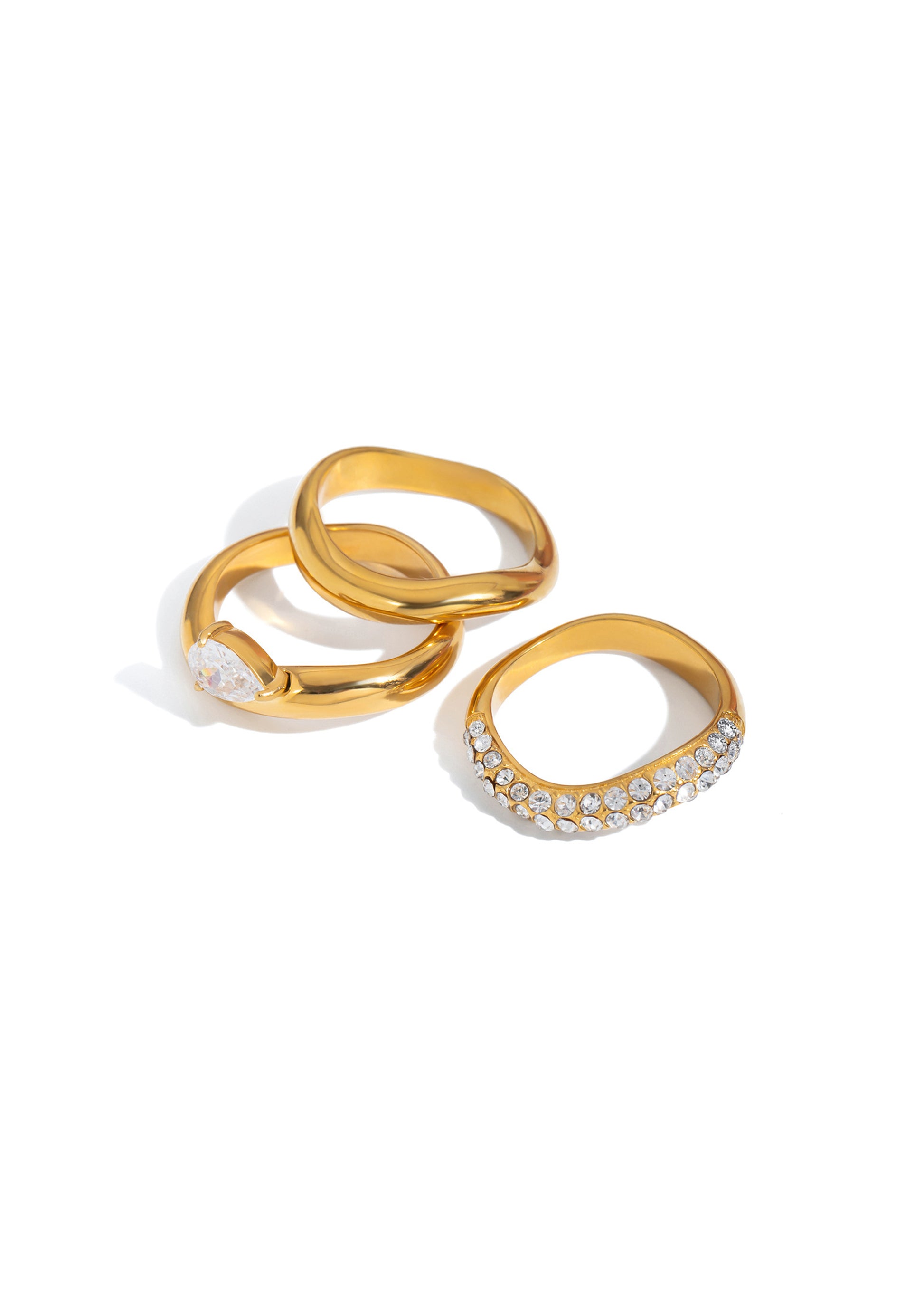 Gold Stackable Ring Set