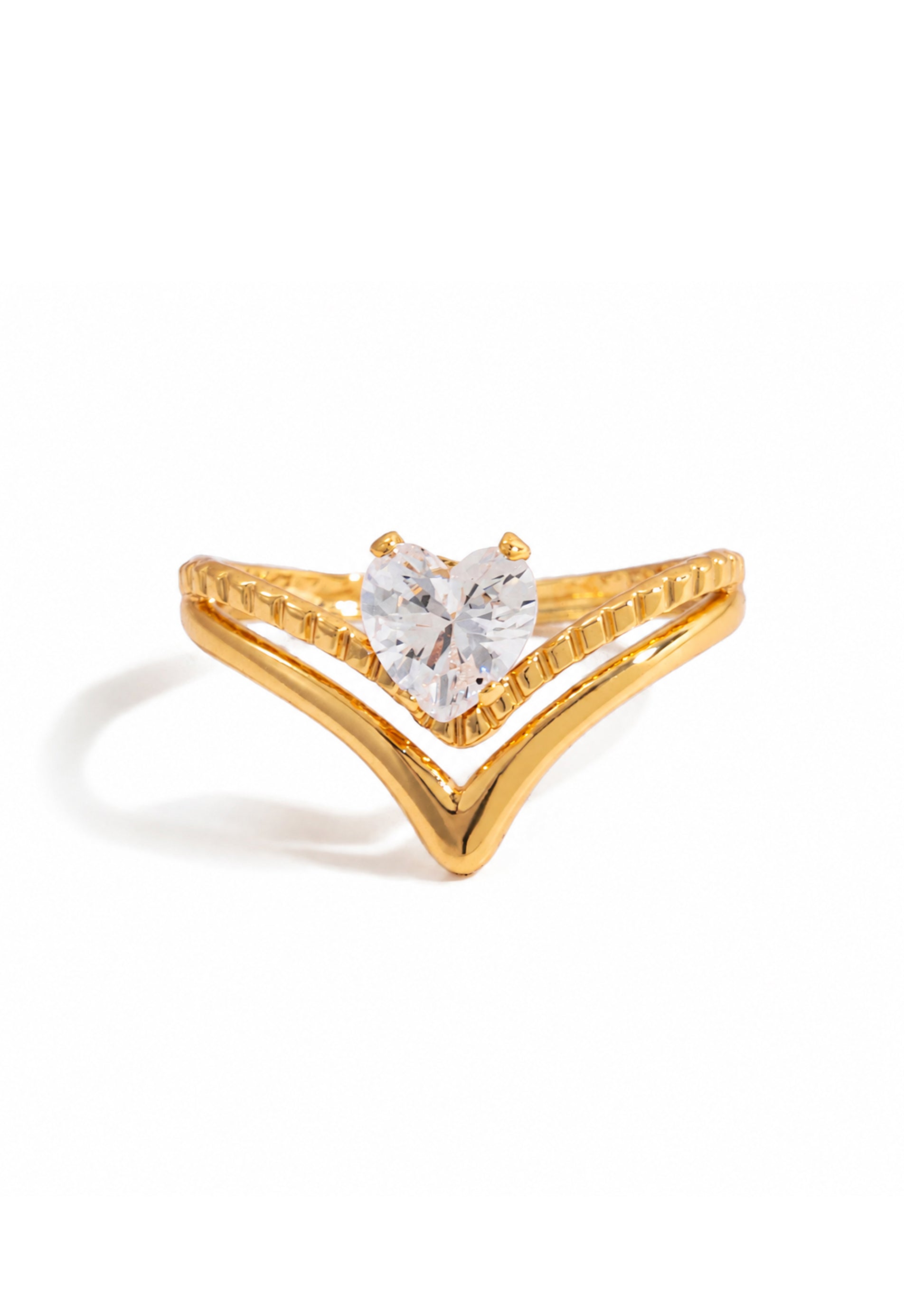 Heartline Gold Ring