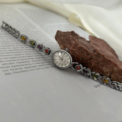 Gery - Silver Gemstone Rainbow Watch